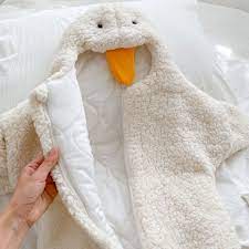 deer jonmi Winter Newborn Baby Thicken Warm Jumpsuits Hooded Cartoon Duck  Toddlers Kids Sleepsacks Kick Proof Quilt