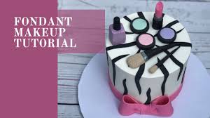 fondant makeup cake topper step by step