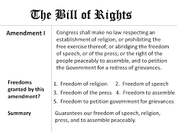 The Bill Of Rights Amendment I Ppt Video Online Download