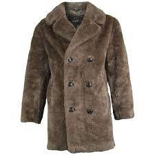 Men S Vintage Brown Faux Fur Coat With