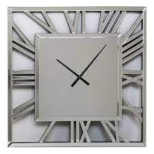 Large Mirrored Square Clock