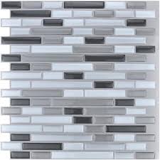 Check spelling or type a new query. Art3d 12 In X 12 In Grey Peel And Stick Tile Backsplash For Kitchen 10 Pack A17002p10 The Home Depot