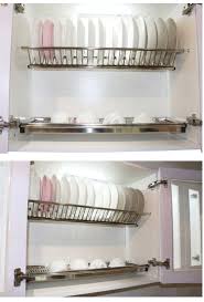 kitchen cabinet mounted dish rack