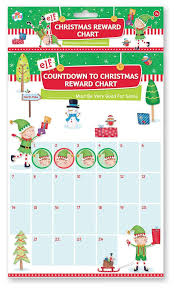 12 X Elf Countdown To Christmas Reward Charts