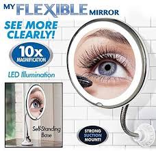 This small round 6 diameter mirror weighs only 8 ½ ounces and folds nearly flat for travel, making it easy to take along. Makeup Mirror Australia 10x Magnification Mirror Beauty