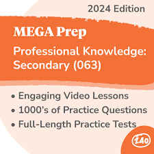 MEGA Professional Knowledge: Secondary (063) Study Guide and Test Prep.