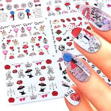 valentines nail art stickers 12 sheets