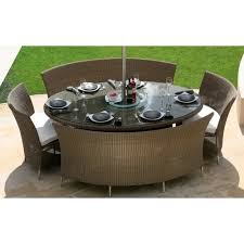 outdoor wicker dining table and chair