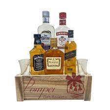 sle box liquor gift basket by pompei