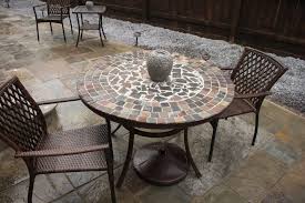 This 30 mosaic bistro table is perfect for drinks or a romantic meal for two. Outdoor Mosaic Patio Dining Tables Layjao