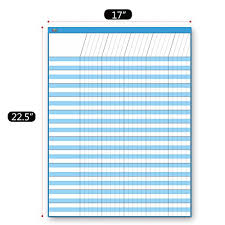 Laminated Dry Rease Incentive Chart Chore Responsibility School Attendance Homework Progress Tracking Chart 6 Pack In Multi Color 36 Rows X 25