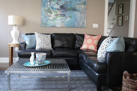 living room designs with black leather