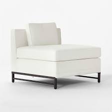 Metric White Boucle Armless Chair Model