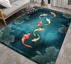 3d chinese style koi rug doormat