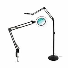 Led Metal Floor Lamp With Magnifier