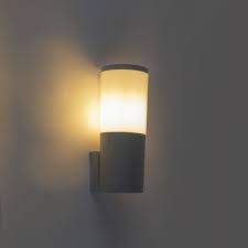 Modern Outdoor Wall Lamp Gray Ip55 Incl