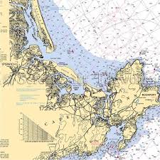 Massachusetts Cape Ann Nautical Chart Decor