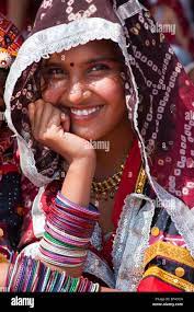 Beautiful young Rajput Girl at the Camel Fair in Pushkar India Stock Photo  - Alamy