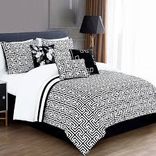 7 Piece Black White Comforter Set