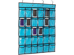 Kimbora Classroom Pocket Chart For Teacher Cell Phones Holder Door Hanging Calculator Organizer 30 Clear Pockets Newegg Com