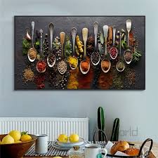 Kitchen Theme Wall Art Canvas Paintings