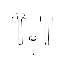 hammer tool and nail hardware equipment