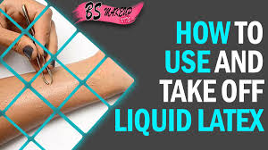 how to use and take off liquid latex