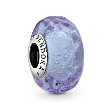 Pandora Wavy Lavender Murano Glass