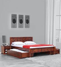 ayasa solid wood queen size bed