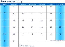 Feel Free To Download November 2015 Calendar Excel And
