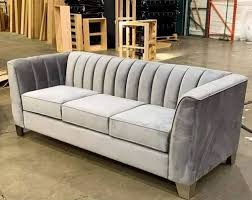 wooden grey 3 seater sofa hall size