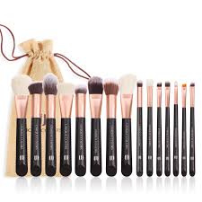 15 pcs luxe makeup brushes set