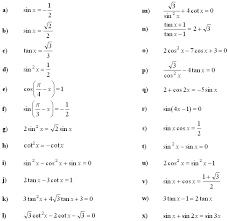 trigonometric equations and inequalities