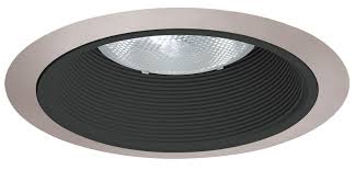 Juno Lighting 24b Sc 6 Inch Black Baffle With Satin Chrome Tapered Trim Ring Recessed Lighting Trim At Green Electrical Supply