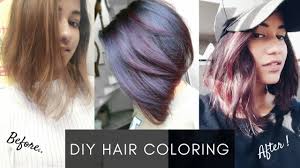 Purple ombre hair looks breathtaking and alternative color variations are surely mainstream nowadays. Diy Hair Coloring At Home From Blonde To Plum Burgundy Tips Tricks And My Process Walkthrough Youtube