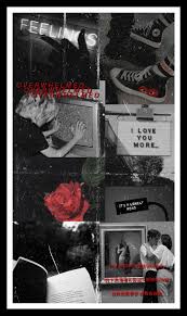 grunge aesthetic black red white hd