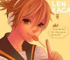 Tags: Anime, Candy, Vocaloid, Kagamine Len, Lollipop, Fangs, Orco. 730x620 315kB. View Fullsize Kagamine Len Image - Kagamine.Len.full.82829