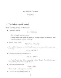 Solow growth model wifh maths | PDF