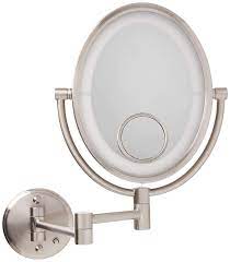 two sided wall mounted makeup mirror