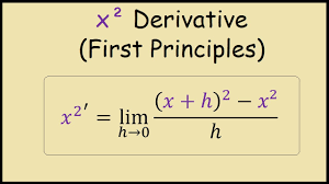 derivative of x 2 from first principles
