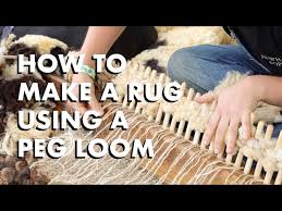 how to make a rug using a peg loom