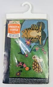 froggy turtle punch rug pattern 105