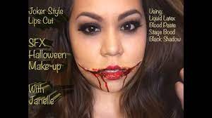 joker cut lips sfx halloween makeup