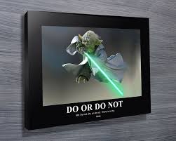 Yoda Motivational Quote Framed Wall Art
