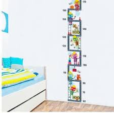 Robot Upstairs Height Measure Wall Sticker For Kids Children Room Decor Growth Chart Wall Decal Art Boys Room Decor Stickers For Wall Decoration