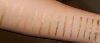 gold eyeliners swatches dupes and