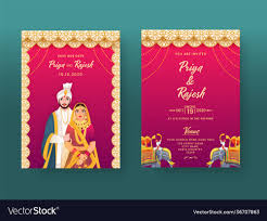 indian wedding invitation card in
