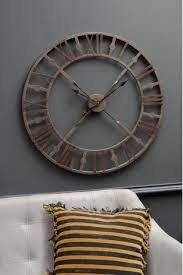 libra antique grey skeleton wall clock