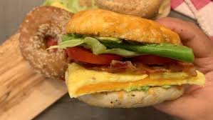 perfect breakfast belt bagel sandwich