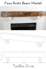 how to build a rustic faux beam mantel